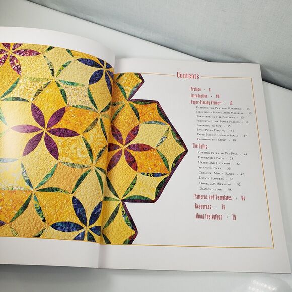 Paper Pieced Curves 8 Quilted Projects by Jodie Davis 2000 Patchwork Patterns - Picture 10 of 15